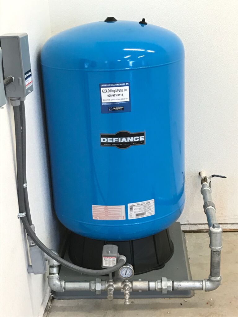 Bladder tank from front side