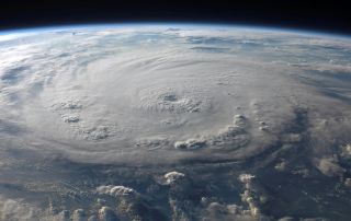 View of hurricane from space