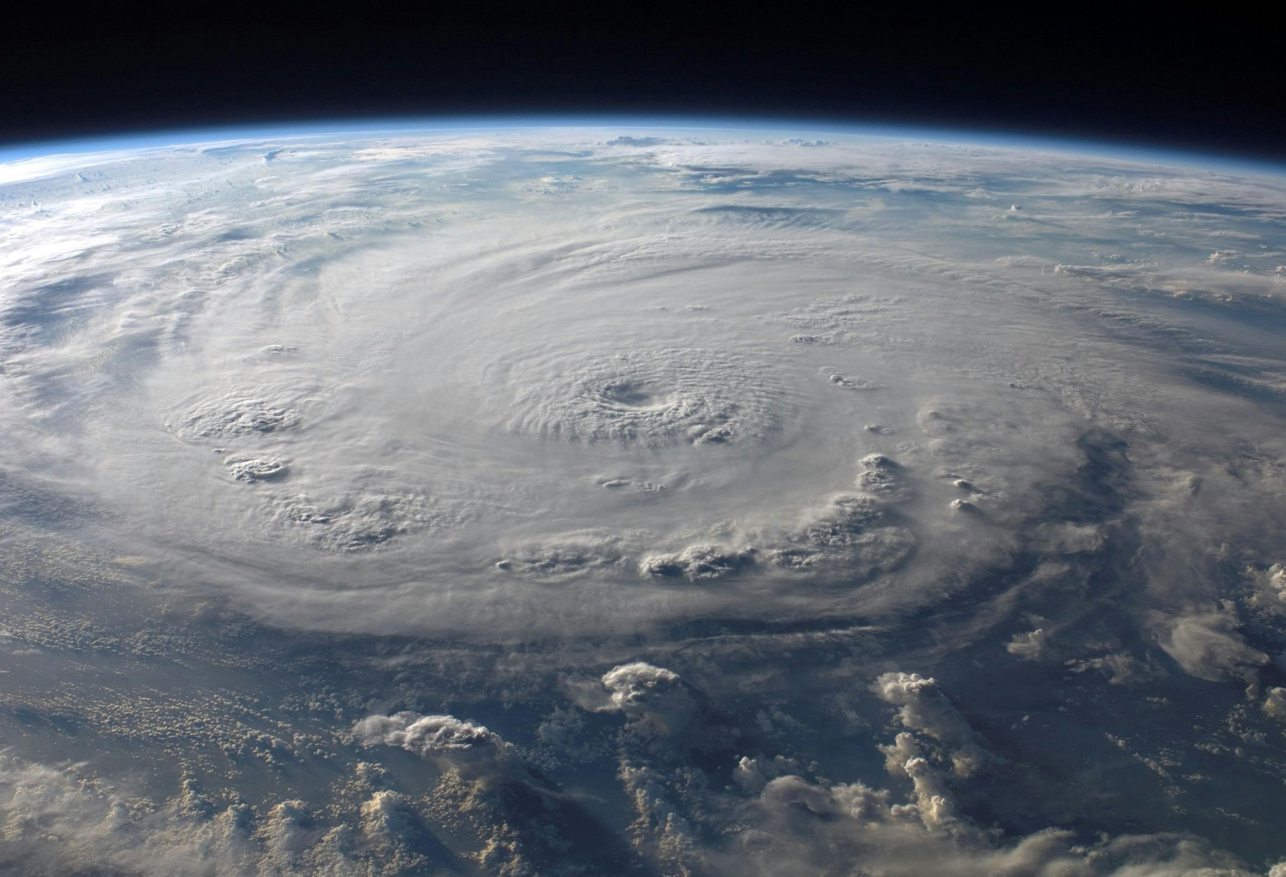 View of hurricane from space